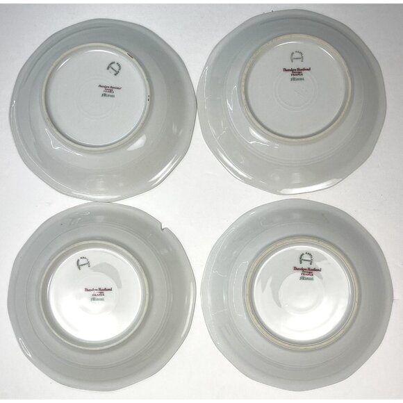 8x Theodore Haviland Limoges 1925-36 Miami Floral 7.5" SOUP BOWLS *3 Chipped* - Picture 5 of 10